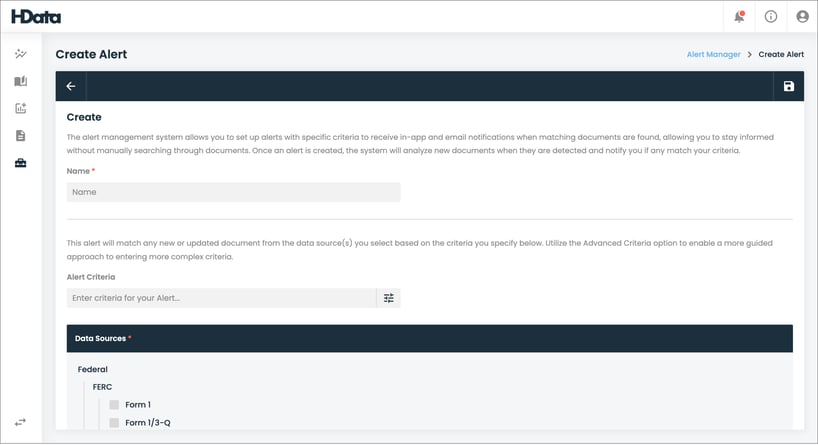 Alert Criteria